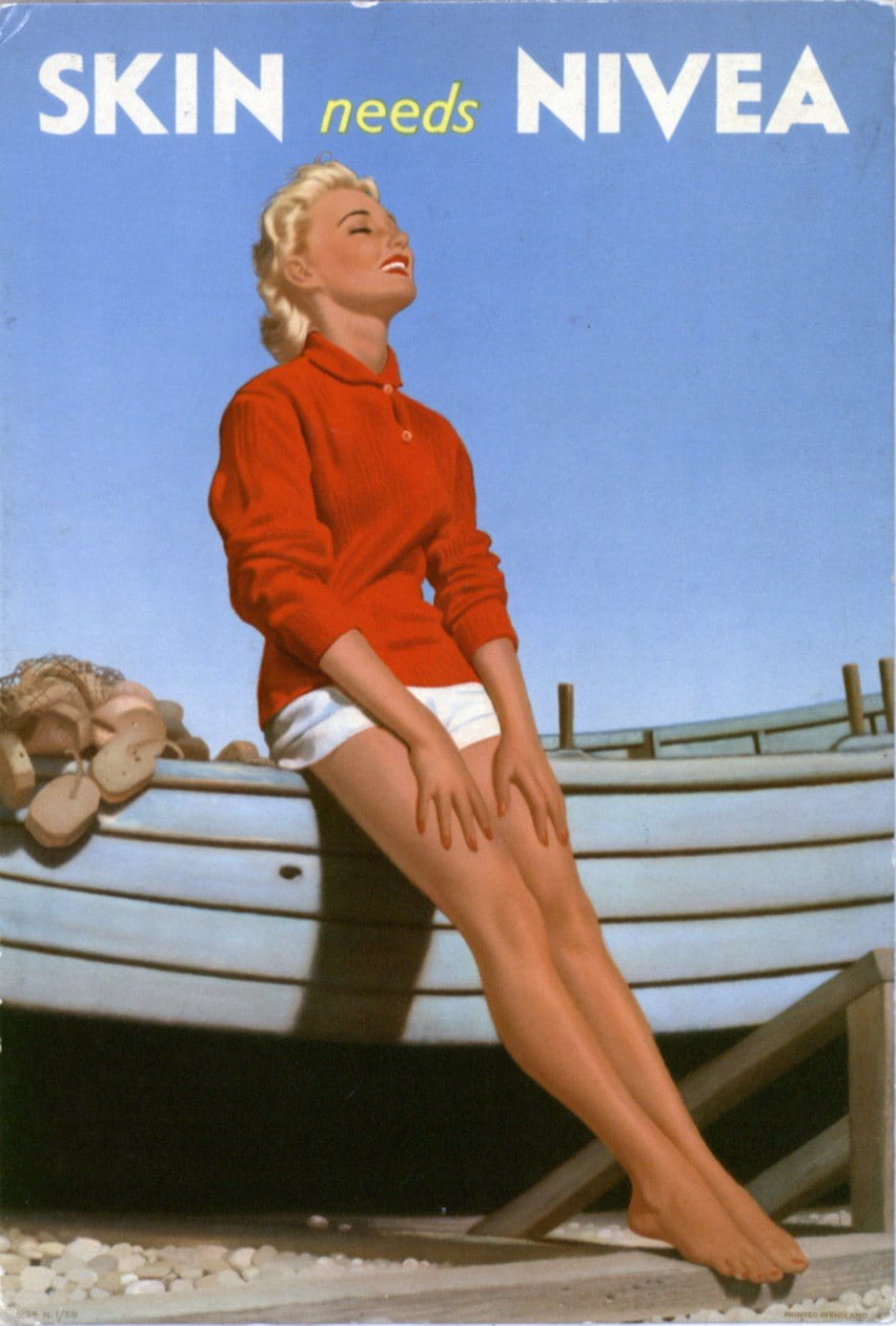 NIVEA Werbeplakat Großbritannien 1950er